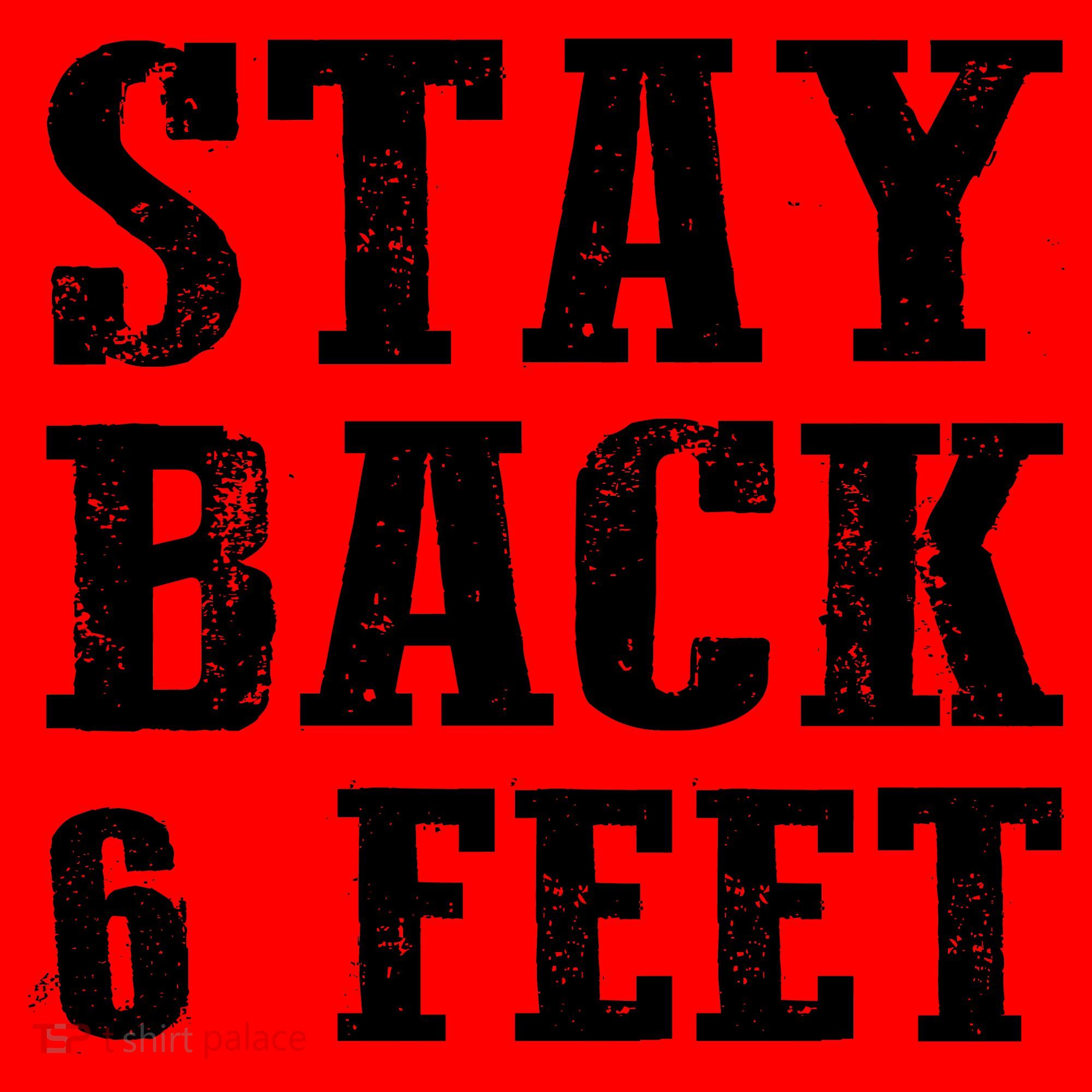 Stay Back 6 Feet Funny Social Distance Santa Hat