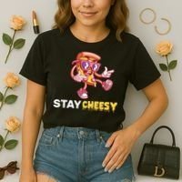 Stay Cheesy Pizza Comfort Colors Boxy T-Shirt thumb 2