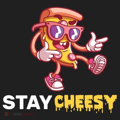 Stay Cheesy Pizza Comfort Colors Boxy T-Shirt