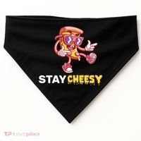 Stay Cheesy Pizza USA-Made Doggie Bandana thumb 0