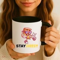Stay Cheesy Pizza Coffee Mug thumb 3