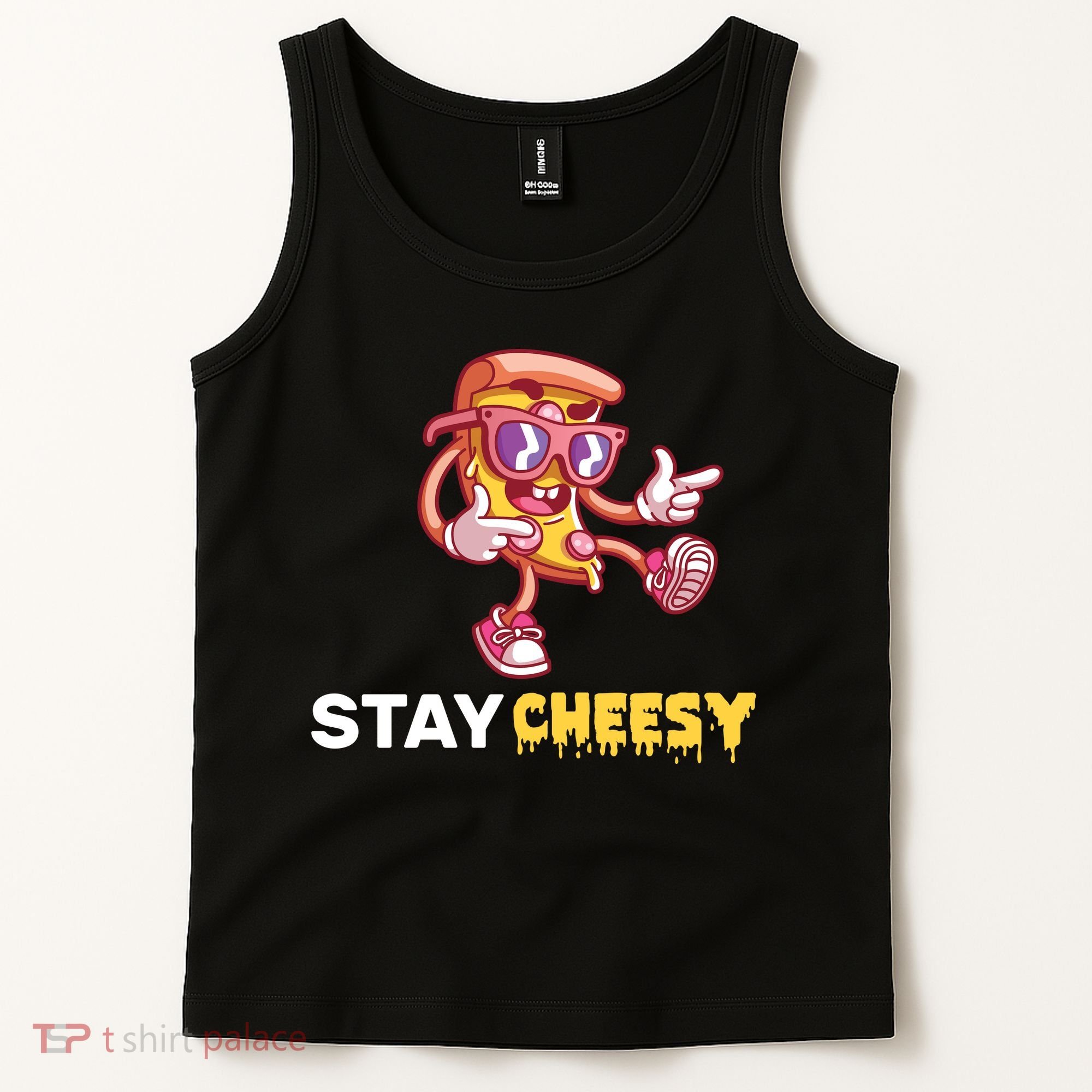 Stay Cheesy Pizza Tank Top