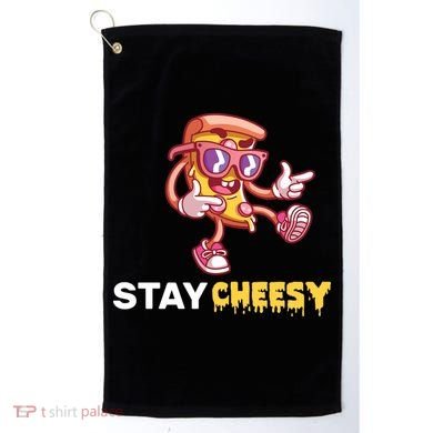 Stay Cheesy Pizza Golf Towel