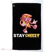 Stay Cheesy Pizza Golf Towel thumb 0