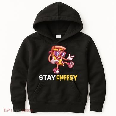 Stay Cheesy Pizza Kids Hoodie