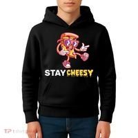 Stay Cheesy Pizza Kids Hoodie thumb 4