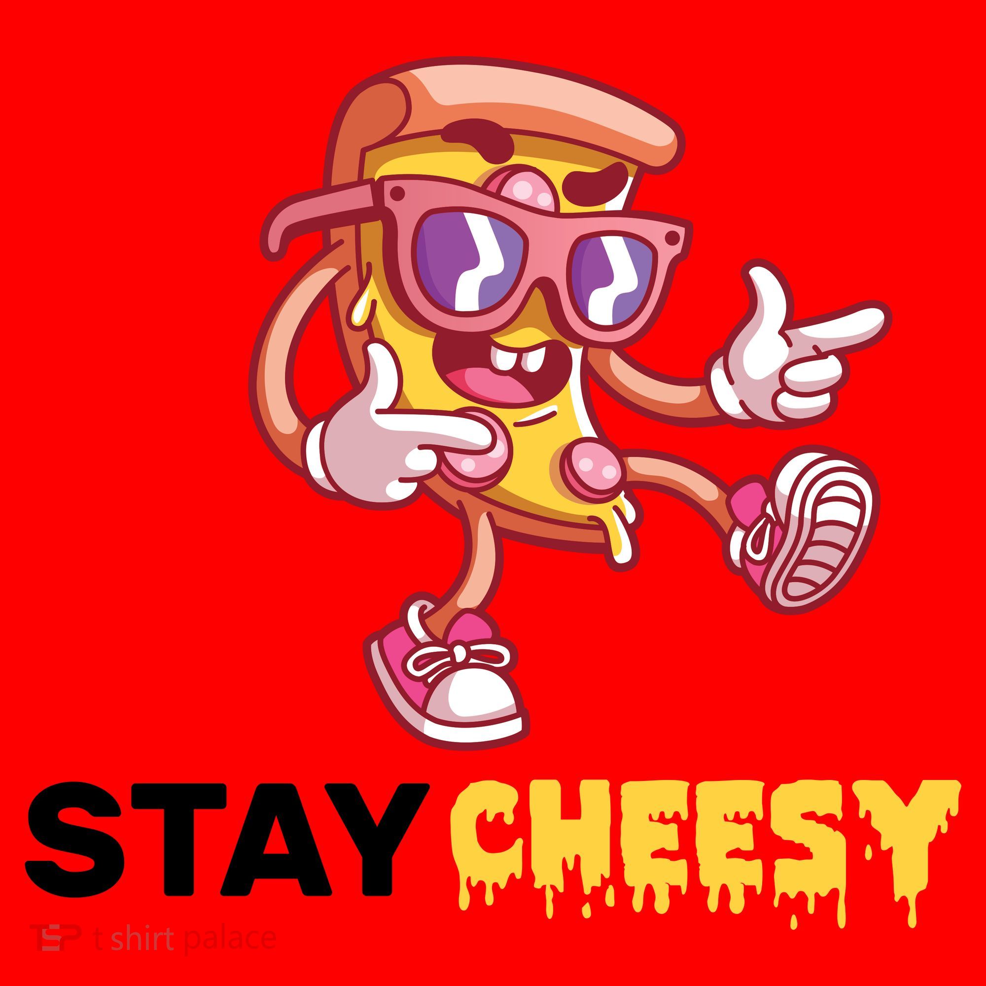 Stay Cheesy Pizza Santa Hat