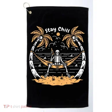 Stay Chill Skeleton Golf Towel