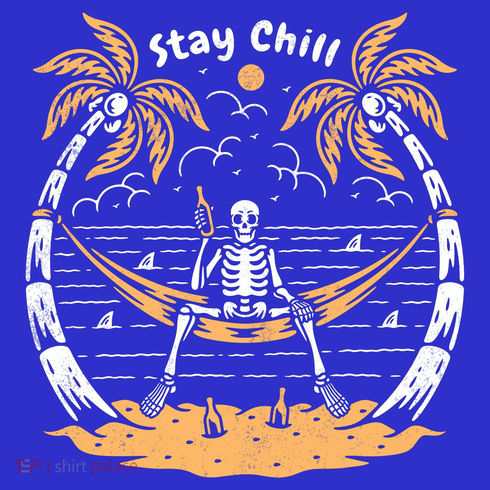 Stay Chill Skeleton Apron