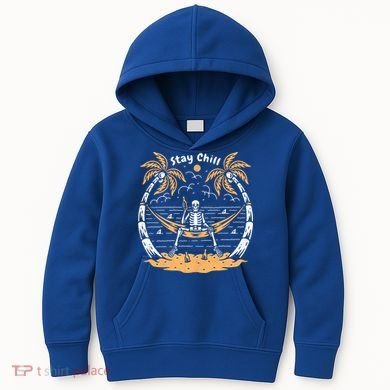 Stay Chill Skeleton Kids Hoodie