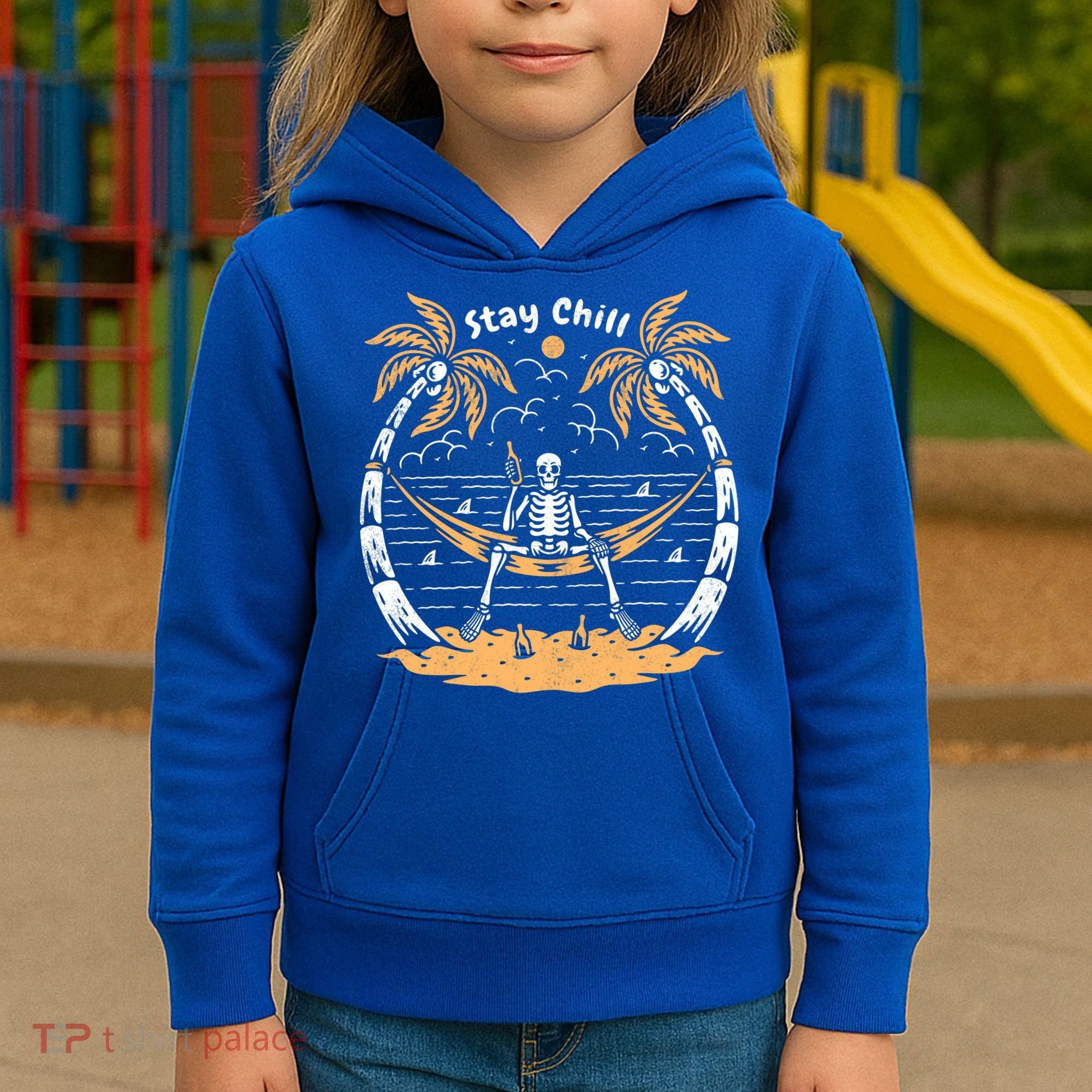 Stay Chill Skeleton Kids Hoodie