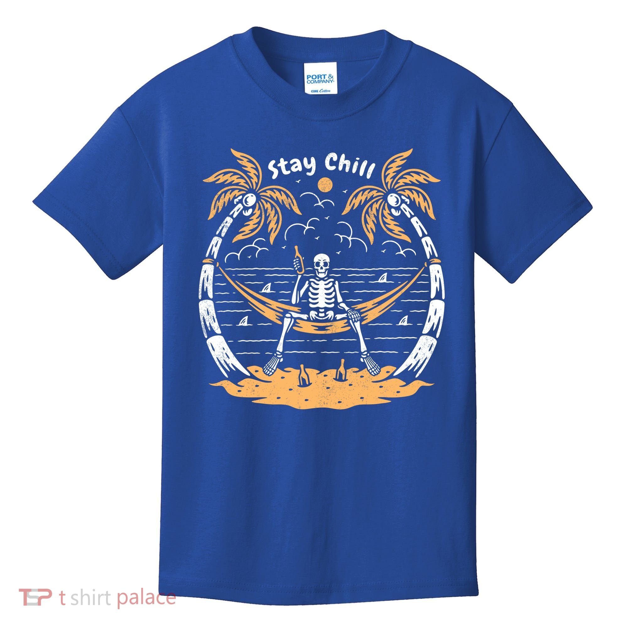 Stay Chill Skeleton Kids T-Shirt
