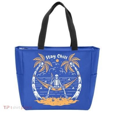 Stay Chill Skeleton Tote Bag