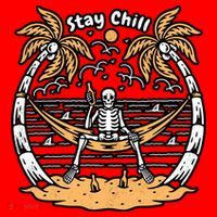Stay Chill Skeleton Santa Hat thumb 1