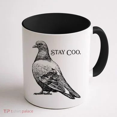 Stay Coo Pigeon Coffee Mug back