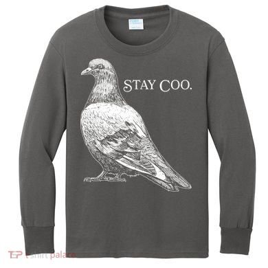Stay Coo Pigeon Kids Long Sleeve Shirt