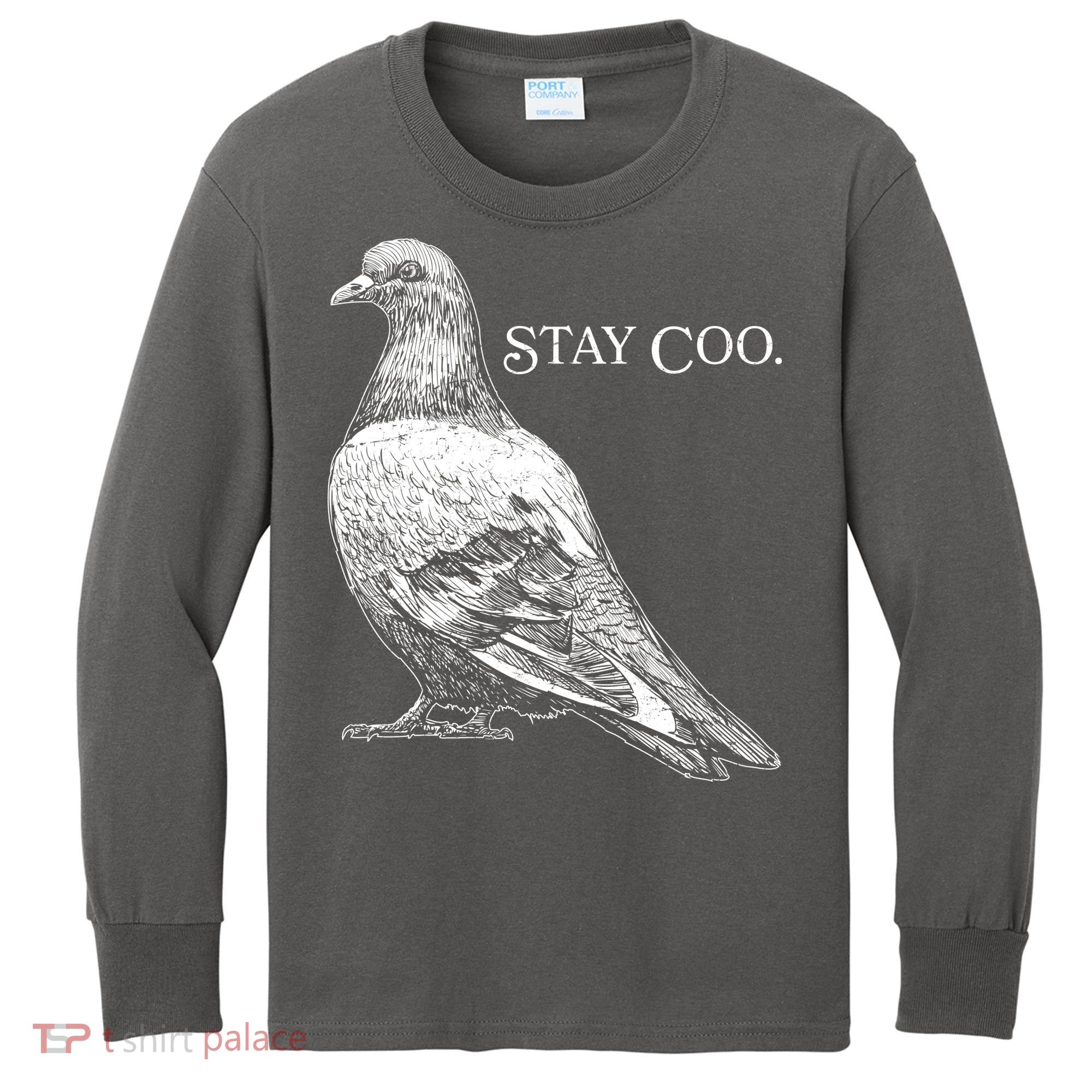 Stay Coo Pigeon Kids Long Sleeve Shirt