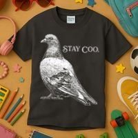 Stay Coo Pigeon Kids T-Shirt thumb 3