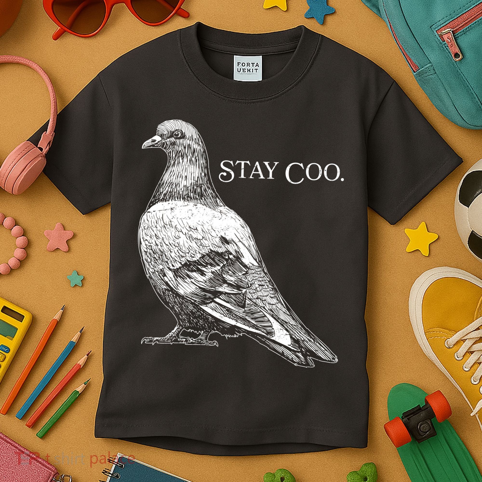 Stay Coo Pigeon Kids T-Shirt
