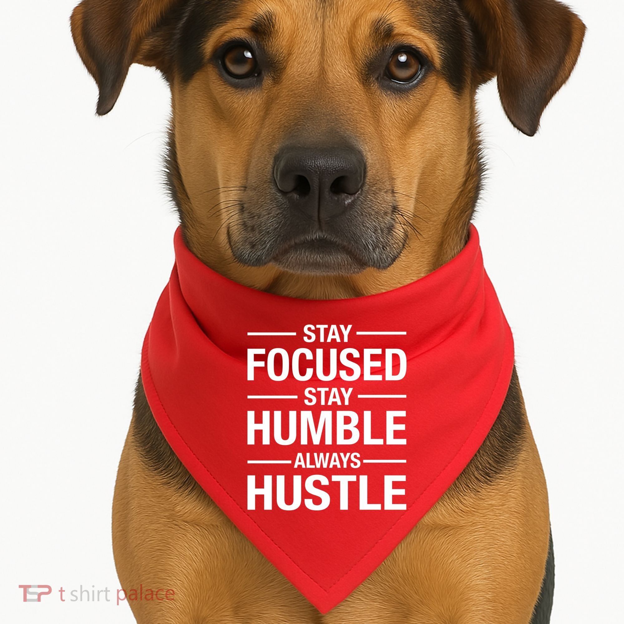 Stay Focused Humble Always Hustle USA-Made Doggie Bandana
