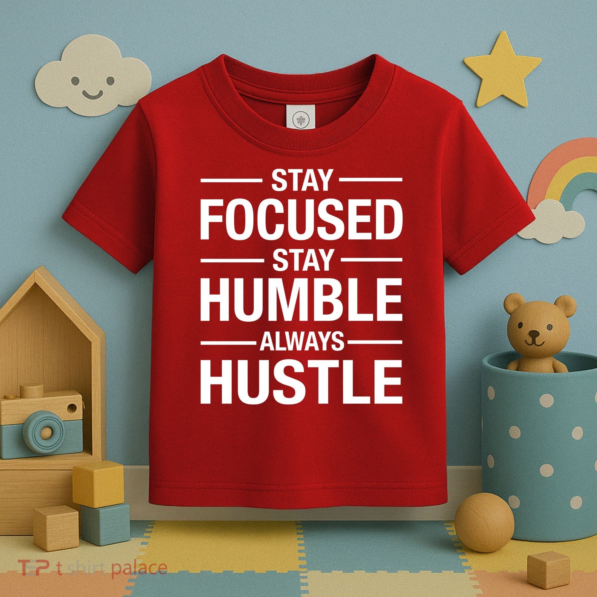 Stay Focused Humble Always Hustle Toddler T-Shirt