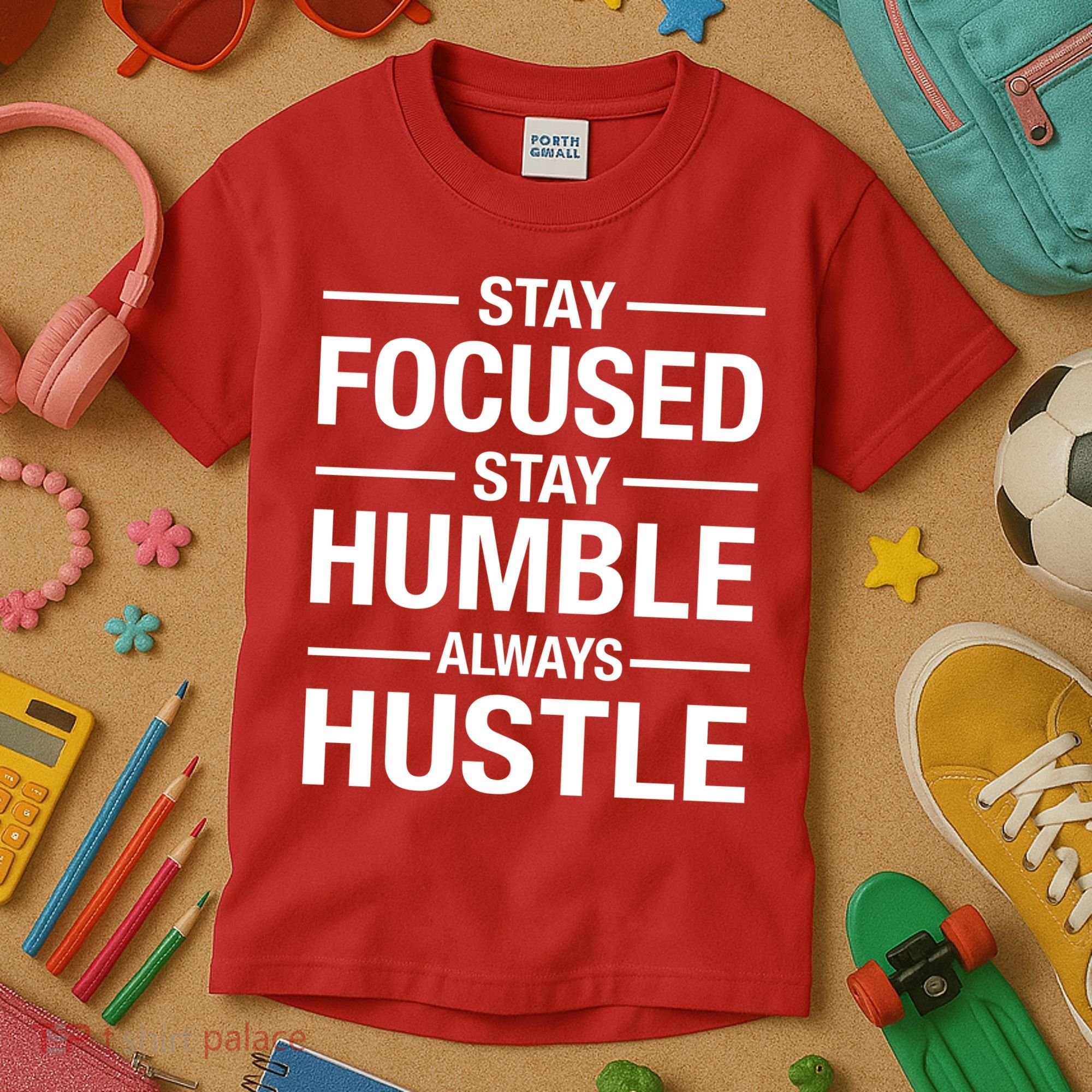 Stay Focused Humble Always Hustle Kids T-Shirt