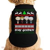 Stay Golden Ugly Christmas Doggie Tank thumb 0