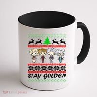 Stay Golden Ugly Christmas Coffee Mug thumb 1