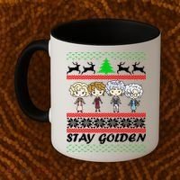 Stay Golden Ugly Christmas Coffee Mug thumb 2