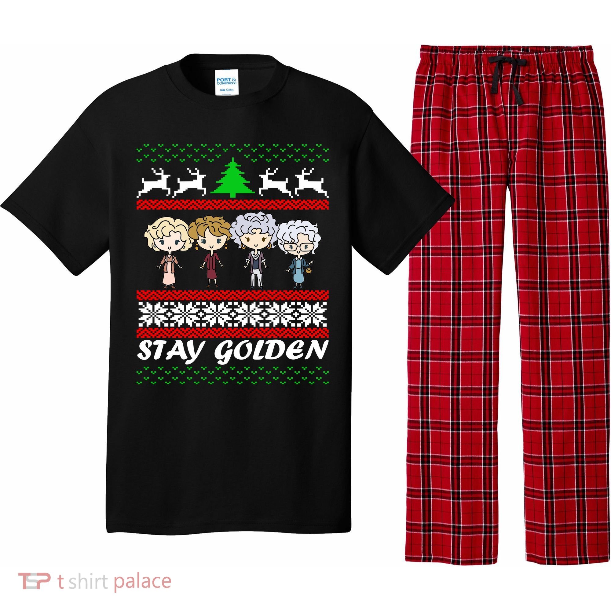 Stay Golden Ugly Christmas Pajama Set
