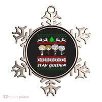 Stay Golden Ugly Christmas Ornament thumb 0
