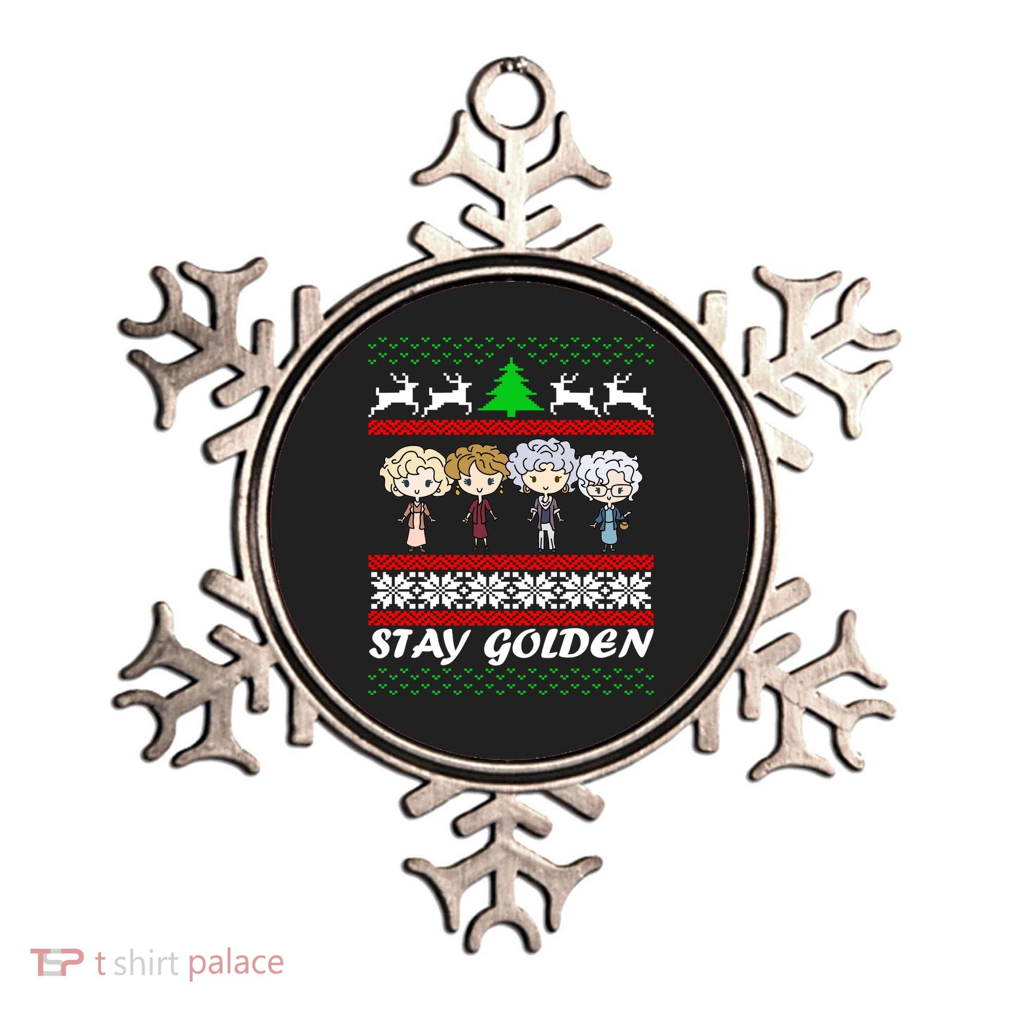 Stay Golden Ugly Christmas Ornament
