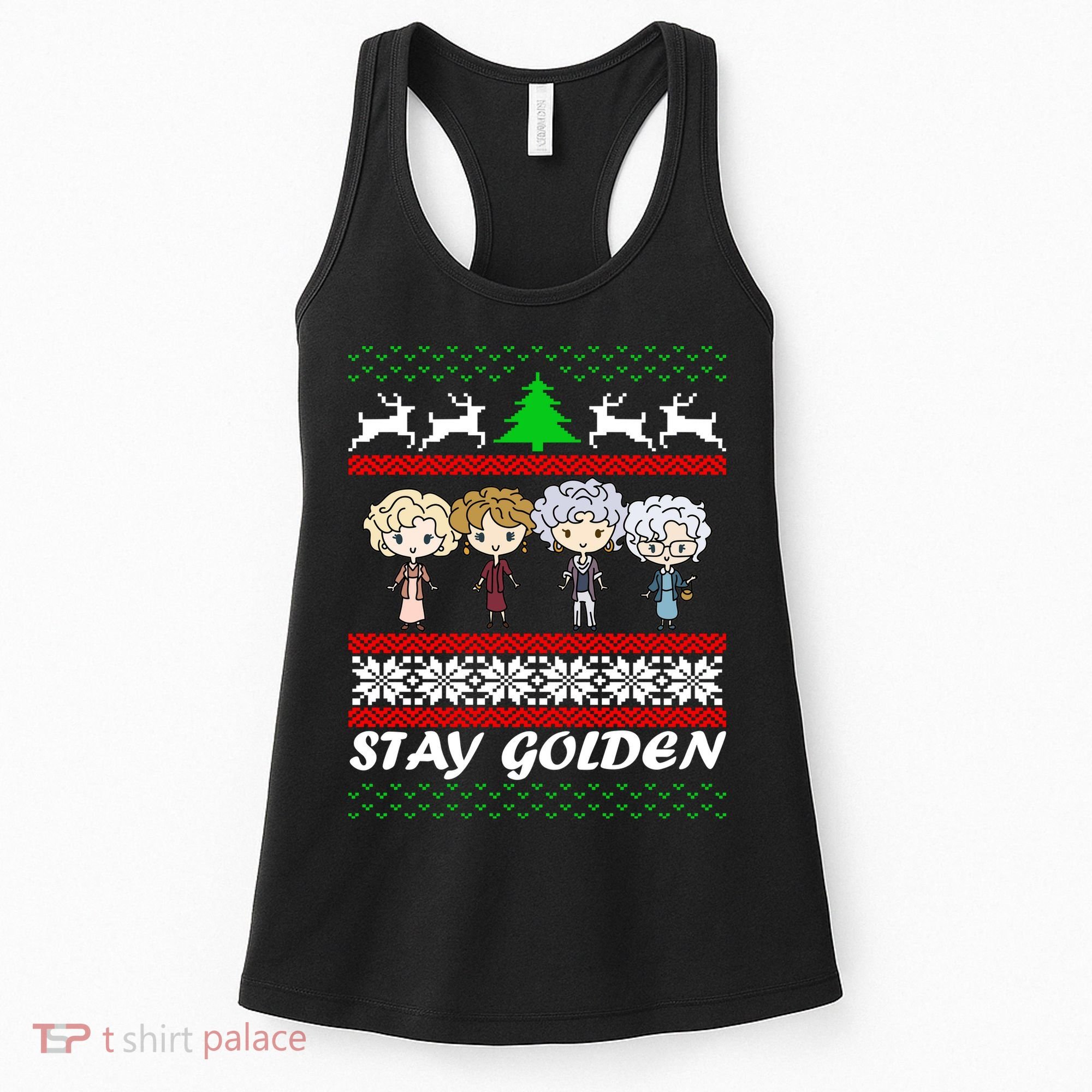 Stay Golden Ugly Christmas Women's Tank Top