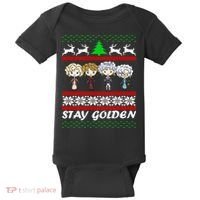 Stay Golden Ugly Christmas Baby Bodysuit thumb 0