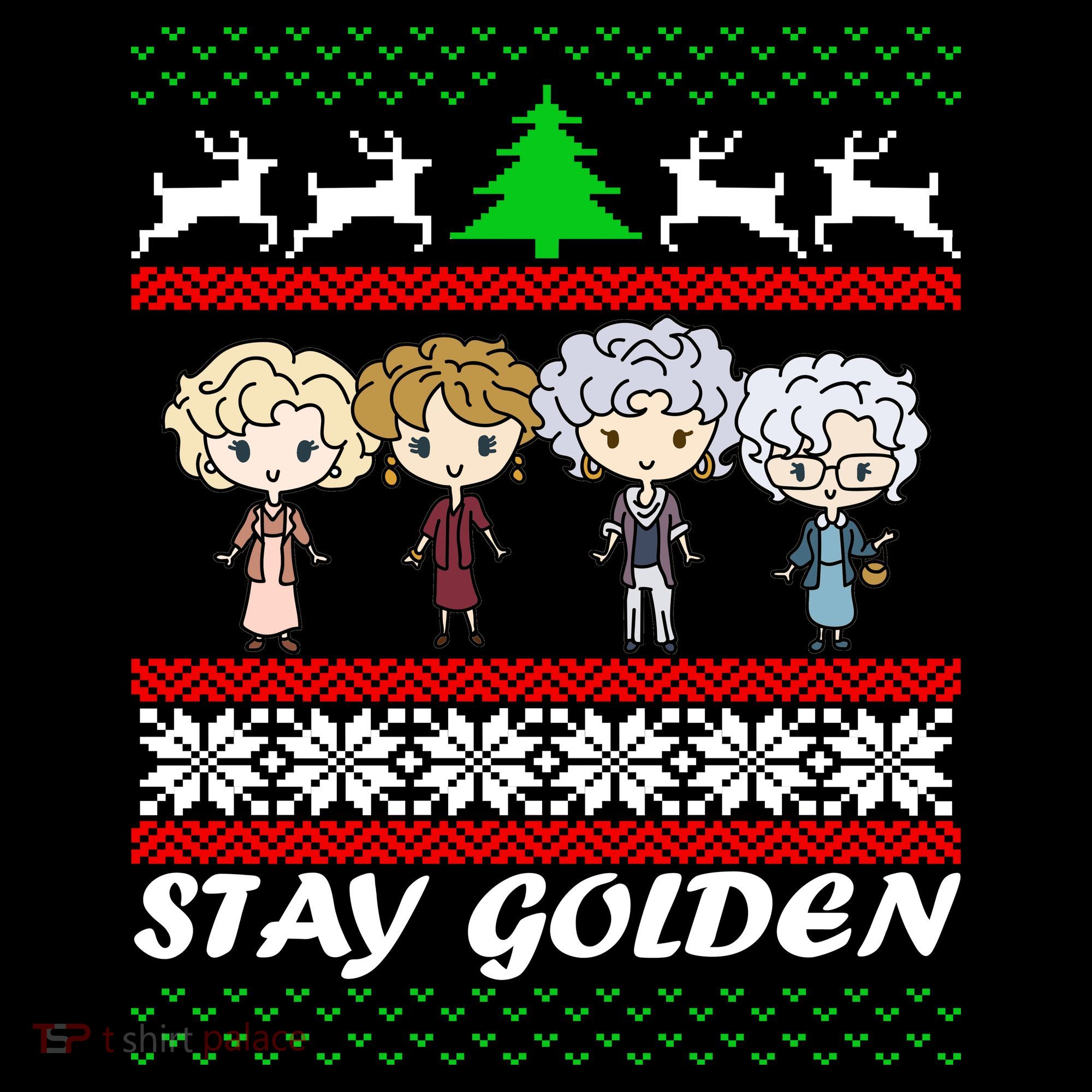 Stay Golden Ugly Christmas Toddler Hoodie