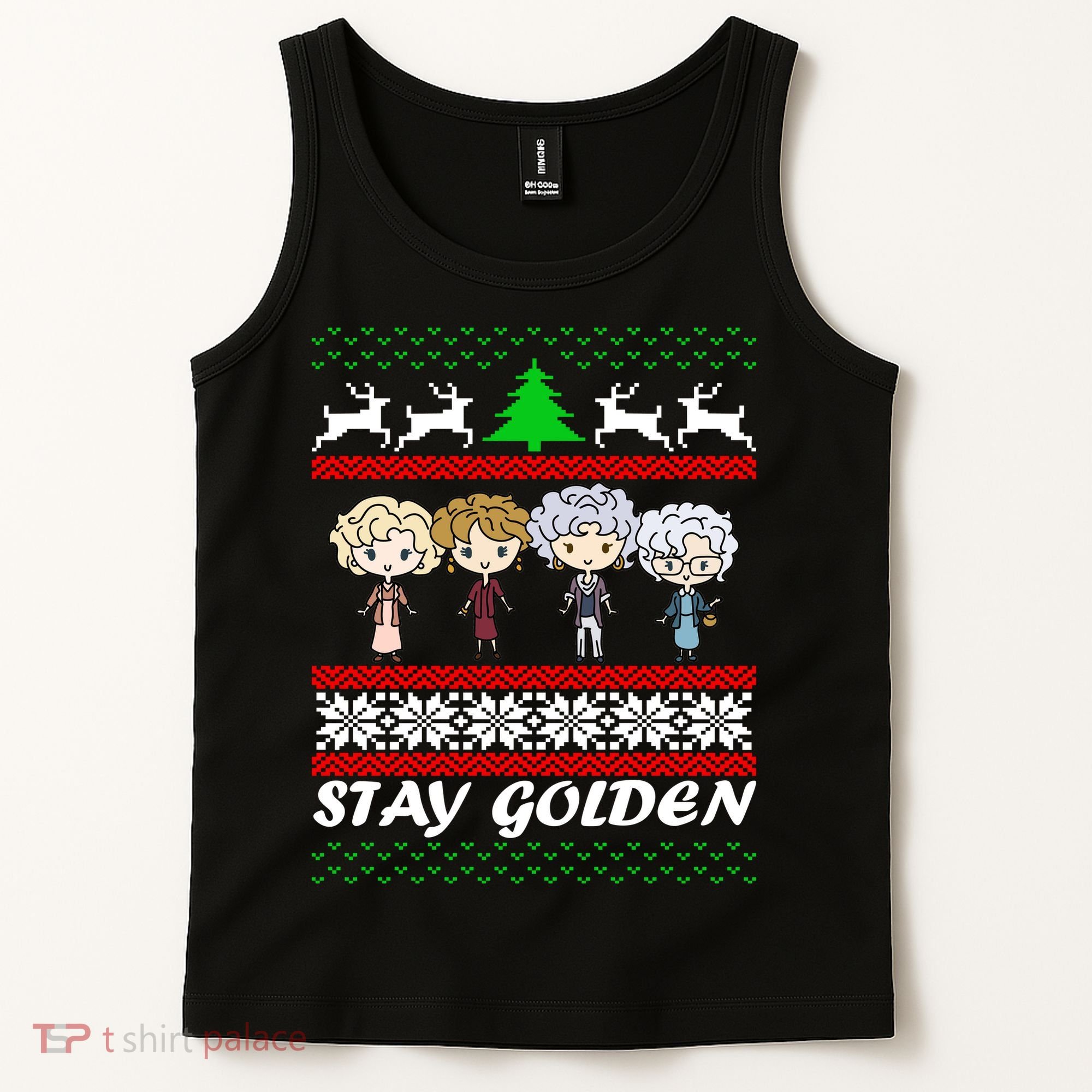 Stay Golden Ugly Christmas Tank Top