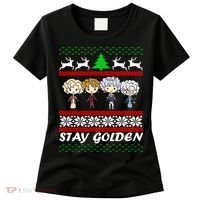 Stay Golden Ugly Christmas Women's T-Shirt thumb 0
