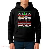 Stay Golden Ugly Christmas Kids Hoodie thumb 4
