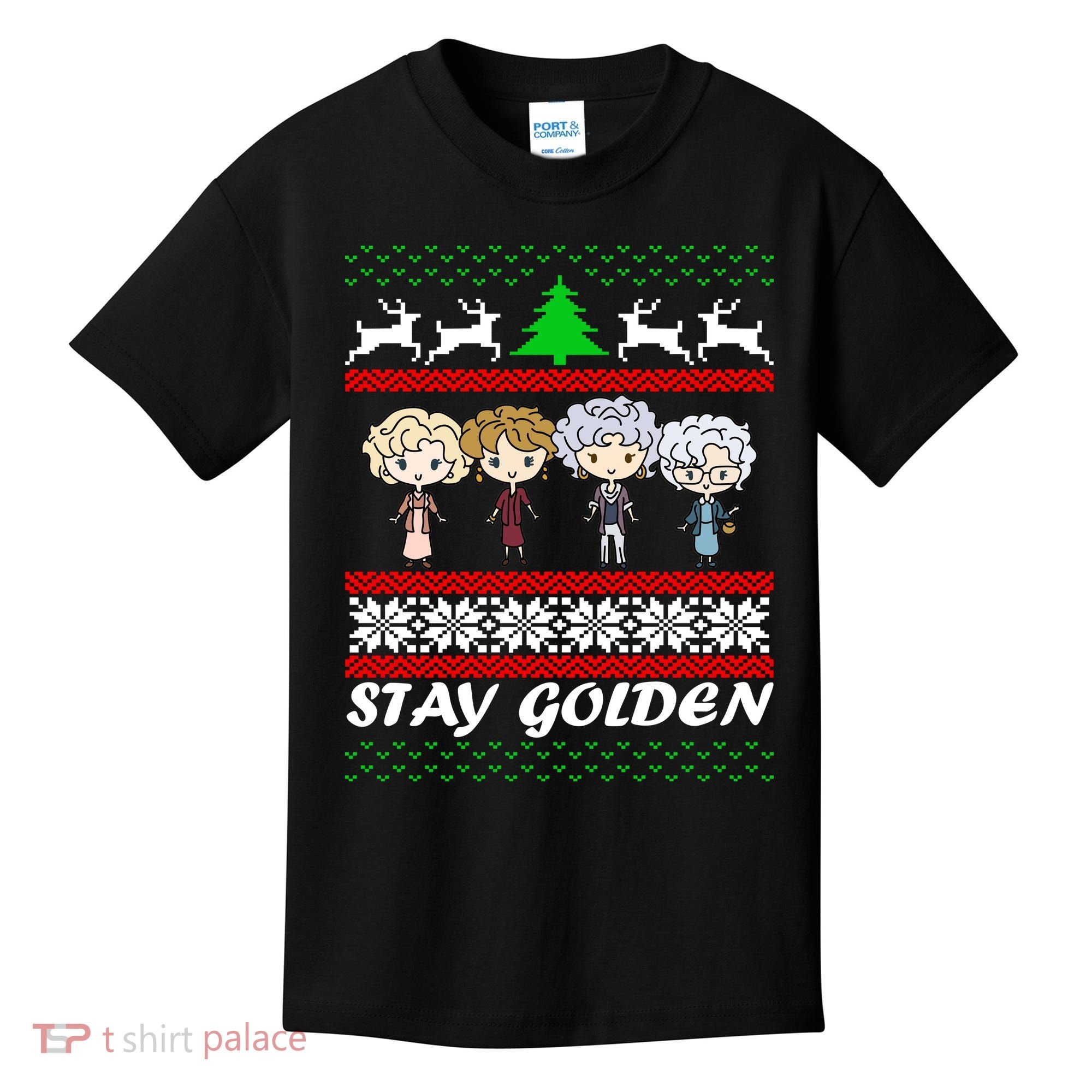 Stay Golden Ugly Christmas Kids T-Shirt