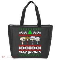 Stay Golden Ugly Christmas Tote Bag thumb 0