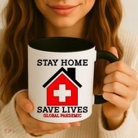 Stay Home Save Lives Global Pandemic Coffee Mug thumb 3