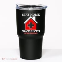 Stay Home Save Lives Global Pandemic Tumbler thumb 0