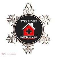 Stay Home Save Lives Global Pandemic Ornament thumb 0