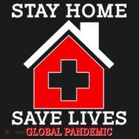 Stay Home Save Lives Global Pandemic Ornament thumb 1