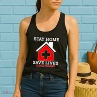 Stay Home Save Lives Global Pandemic Women's Tank Top thumb 2