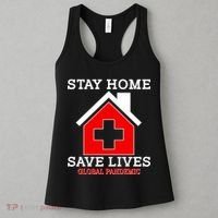 Stay Home Save Lives Global Pandemic Women's Tank Top thumb 3