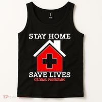 Stay Home Save Lives Global Pandemic Tank Top thumb 2