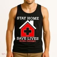 Stay Home Save Lives Global Pandemic Tank Top thumb 3