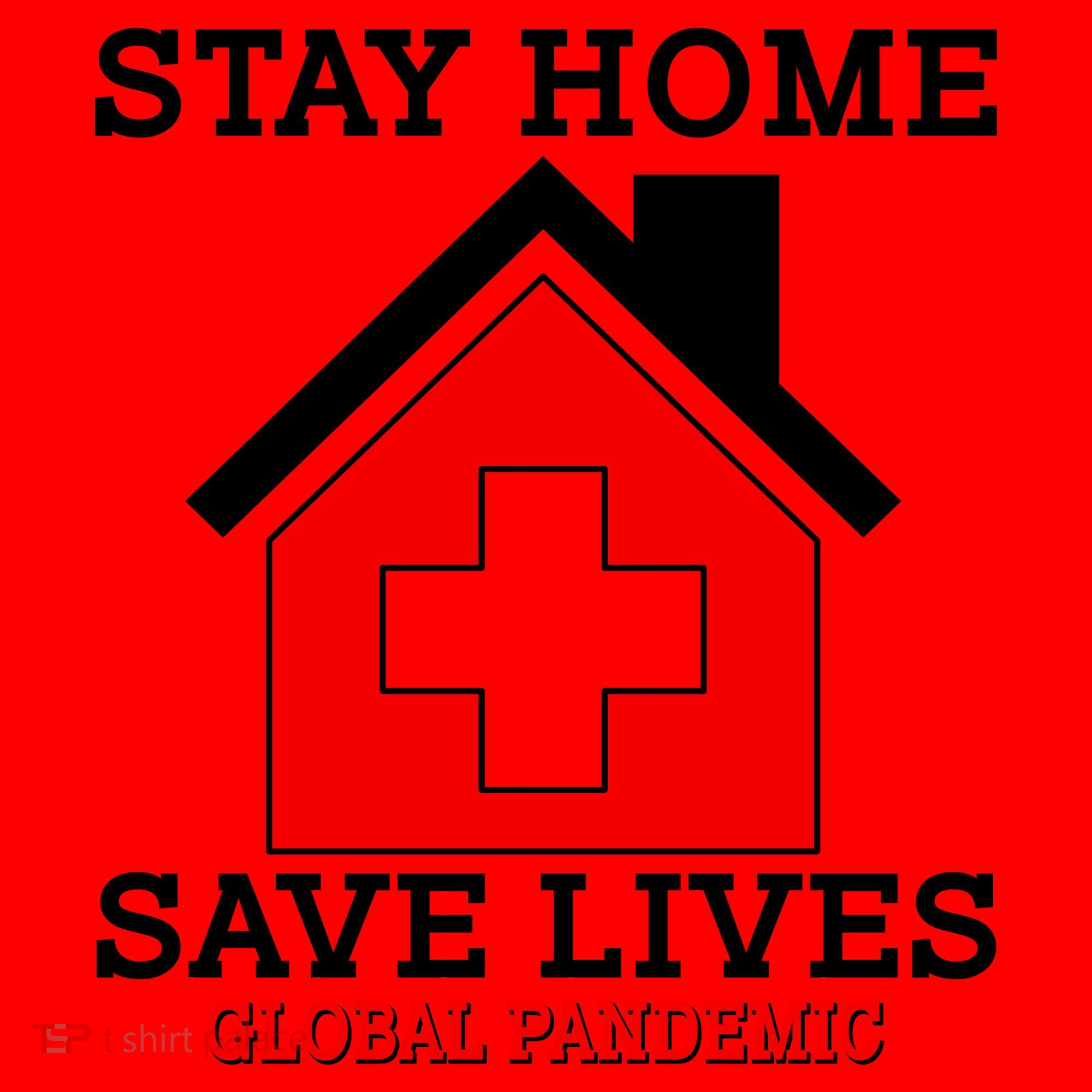 Stay Home Save Lives Global Pandemic Santa Hat