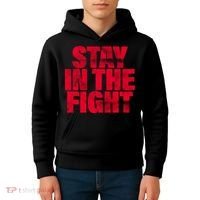 Stay In The Fight Washington D.C. Baseball Fan Kids Hoodie thumb 4